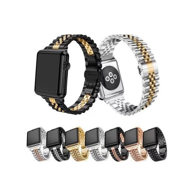سوار من الفولاذ المقاوم للصدأ معدني لساعات أبل الذكية - 42 ملم - 44 ملم - 45 ملم - الترا 49 ملم